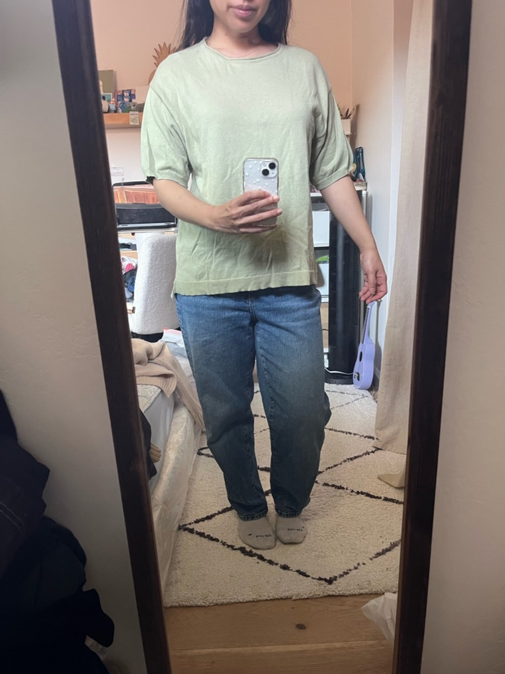 Relaxed Boyfriend Tee in Light Green